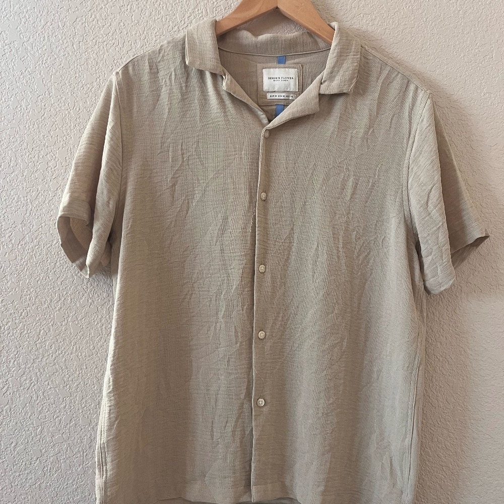 Demin & Flower Ricky Singh Textured Short Sleeve Button Up